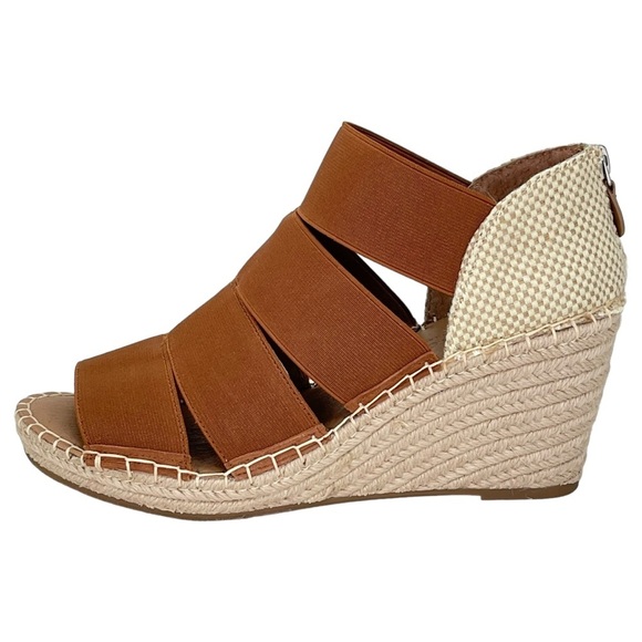Gentle Souls Charli Cognac Elastic Womens Wedge Sandals Size 9M - Picture 2 of 12